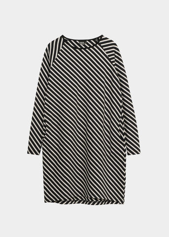 MELLOW DRESS, Huge Stripe, Black/Canvas Grey, Women – Papudesign.com