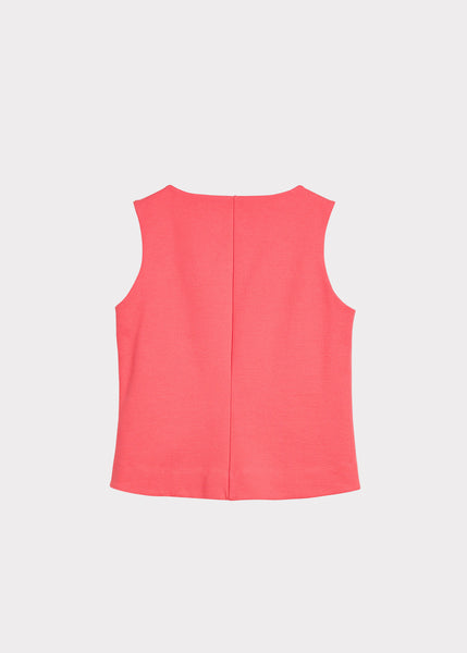 BOAT NECK TOP, Coral Red, Women