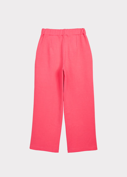 WIDE LEG TROUSERS, Long, Coral Red, Women