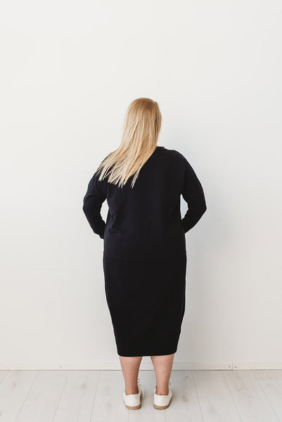 Papu Women's oversize giant split dress black